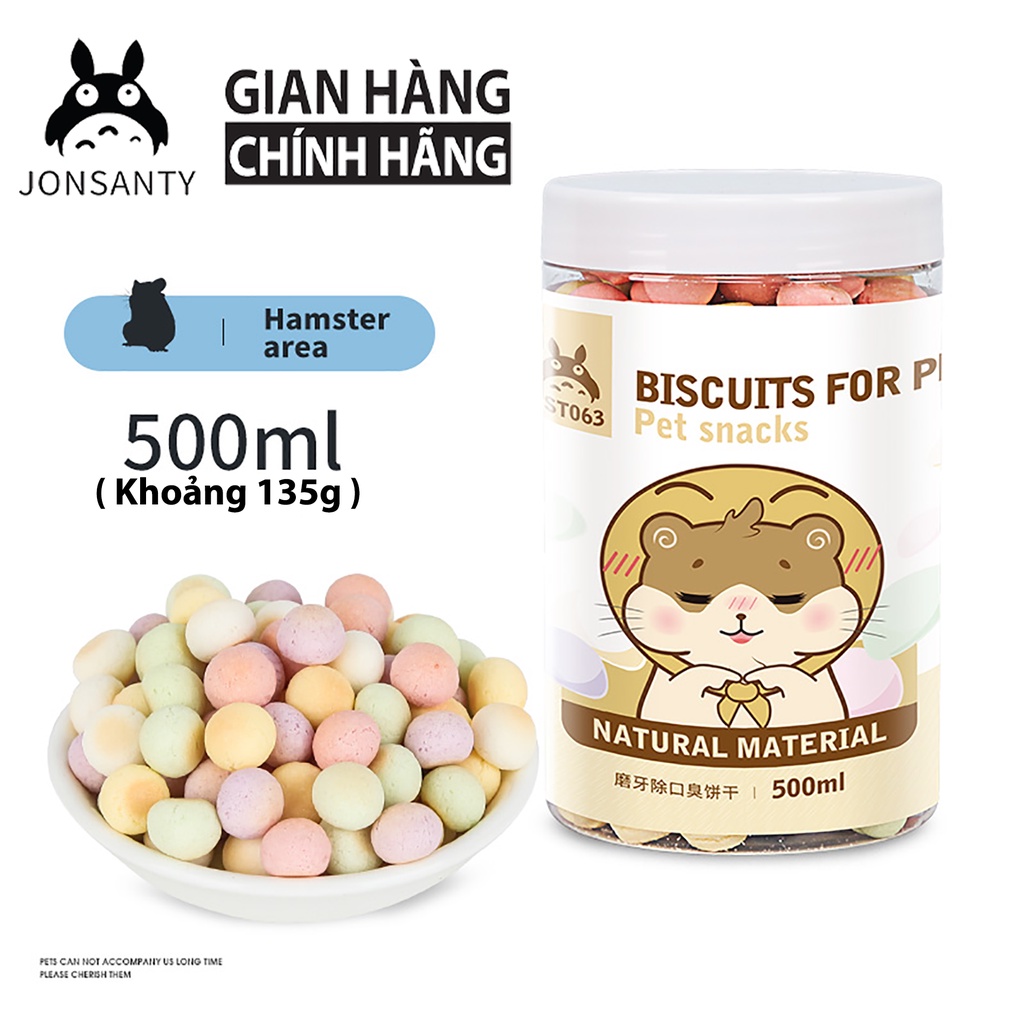 Viên sữa chua JONSANTY cho chuột hamster, thức ăn vặt cho thú cưng nhỏ hộp 500ML cst063