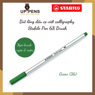 Bút brush viết calligraphy Stabilo Pen 68 Brush – Màu xanh lá (Green)