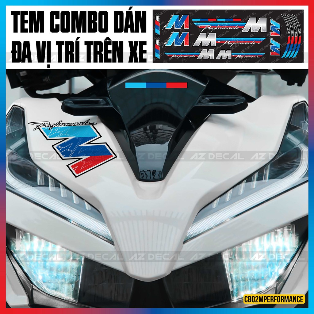 Tem Dán Xe Mperformance Dán Đa Vị Trí Cho Xe | CB02MPERFORMANCE | Tem PVC 5 Lớp Dán Mọi Dòng Xe