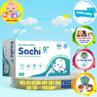 Gạc rơ lưỡi sachi chiết xuất lá hẹ, lô hội, cúc la mã - vệ sinh răng miệng cho bé từ 0m+