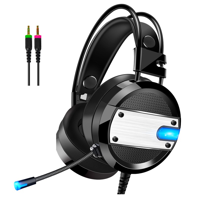 Tai Nghe Chụp Tai Loại Có Dây Dùng Chơi Game Kèm Mic Và LED Dành Cho Điện Thoại Di Động / Pc / Ps4