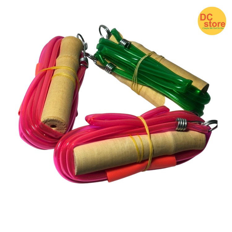 Dây Nhảy Thể Thao Cán Gỗ Dây Nhựa Dài 2m Cho Bé Tập Thể Dục