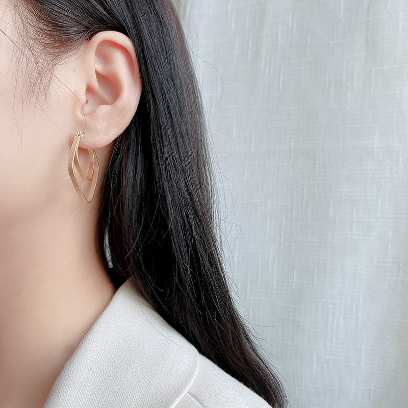 Khuyên Tai Nữ Novset / Bông tai Nữ Kiểu dáng hình thoi cao cấp cho nàng