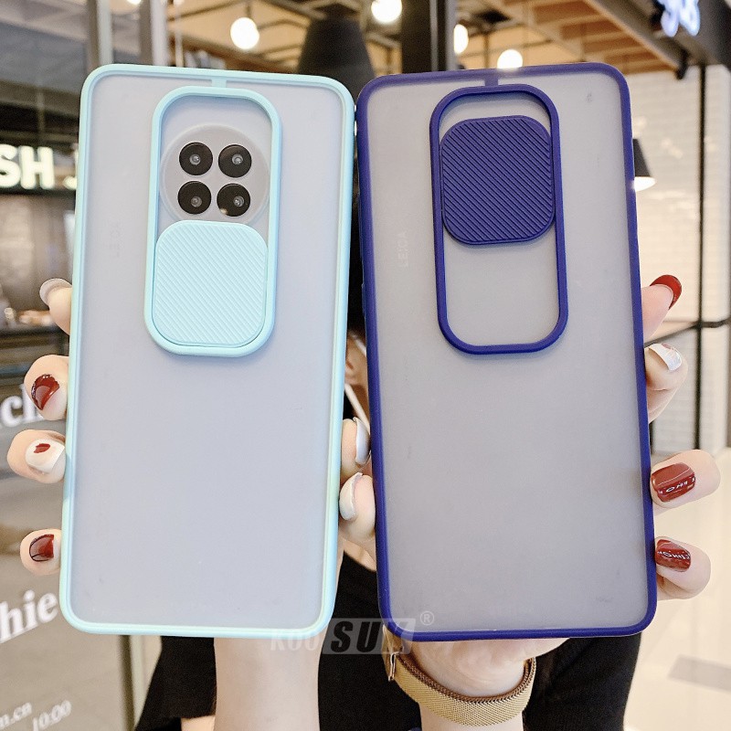Koosuk Hard Plastic Soft Edge Slide Push Window Phone Case For Xiaomi Redmi Note 9 Pro Max 9S 10 10S 10X 4G
