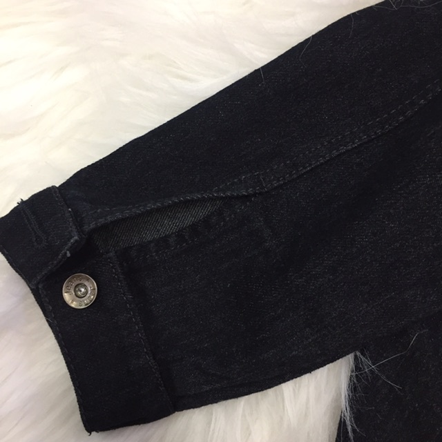 Áo Khoác Jeans Nam Đen trơn Thời Trang Form Rộng (kèm ảnh thật)