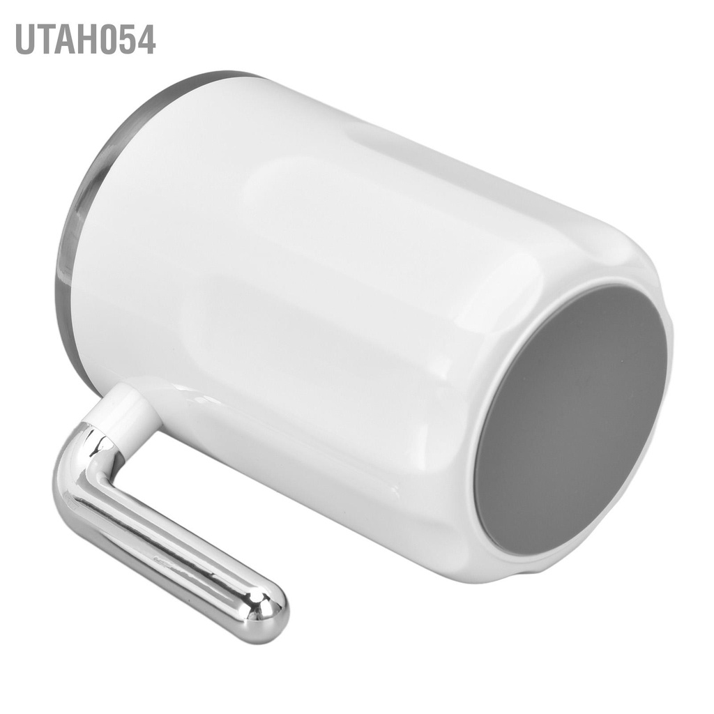 Utah054 Cốc cà phê tự khuấy 360ml Sự khác biệt nhiệt độ Tự động cốc bằng thép không gỉ có nắp