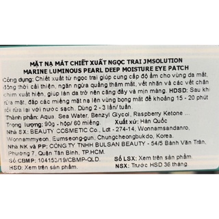 Mặt Nạ Mắt JM Solution Eye Patch