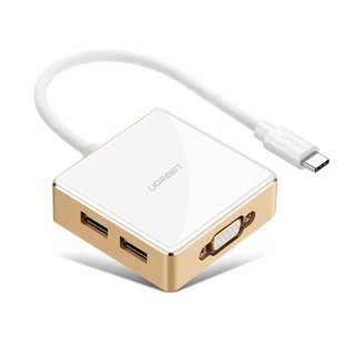 Bộ chuyển đổi type c sang 1 usb 3.0 + 2 usb 2.0 + vga + hỗ trợ nguồn type c us183 ugreen 30442
