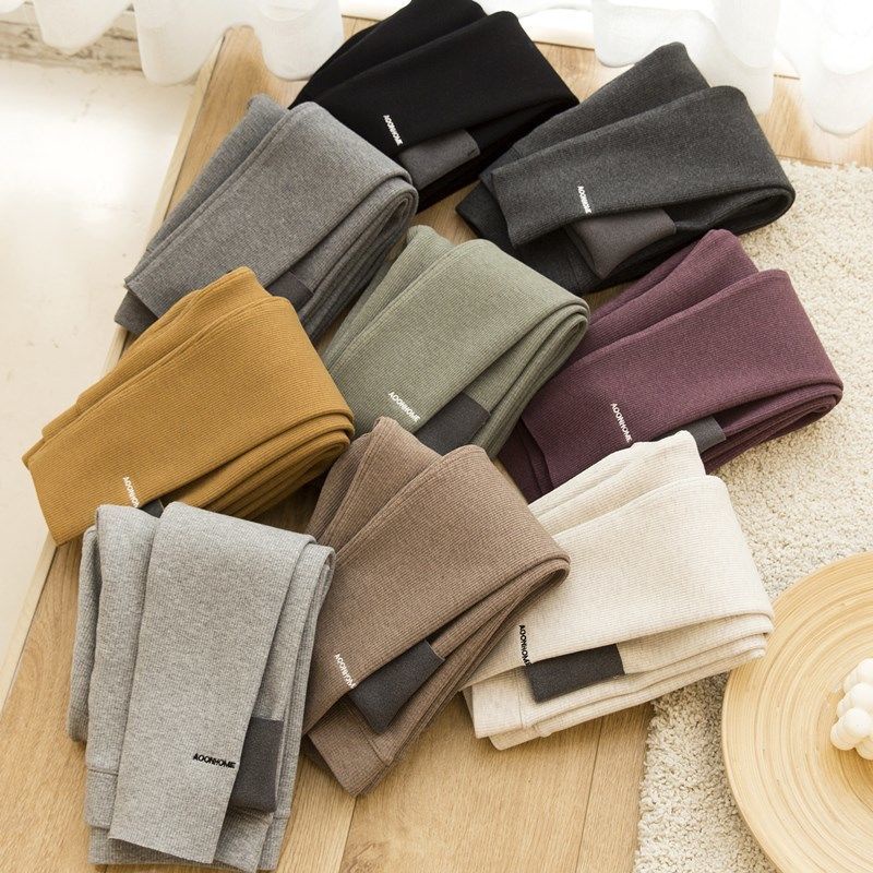 {Saltless Quần Legging Lông Cừu Dày Lót Lông Cừu Siêu Dày Không Thấm Dầu Lưng Cao Mặc Ngoài Mùa Đông Cho Nữ