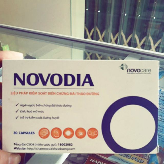 Novodia - Hỗ trợ ngăn ngừa biến chứng đái tháo đường, kiểm soát đường huyết (hộp 30 viên)