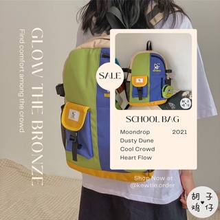 Balo ulzzang kèm túi  nhỏ + thú nhồi bông 2019