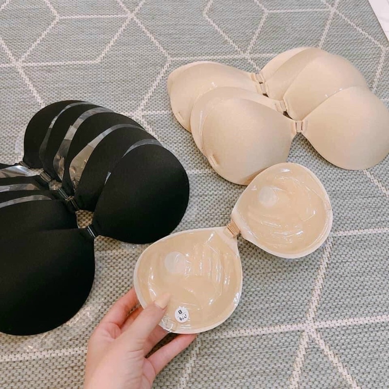 Áo dán ngực cài trước đệm dày siêu nâng hình bàn tay kèm dây 92p