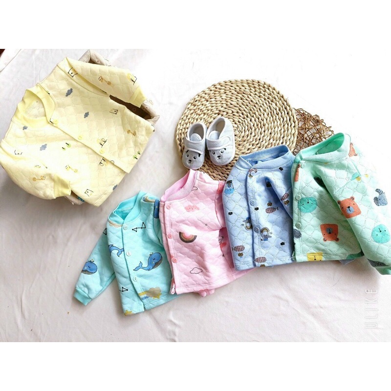 Áo xốp dài tay ám áp, hàng mềm mịn , đồ sơ sinh bé trai gái