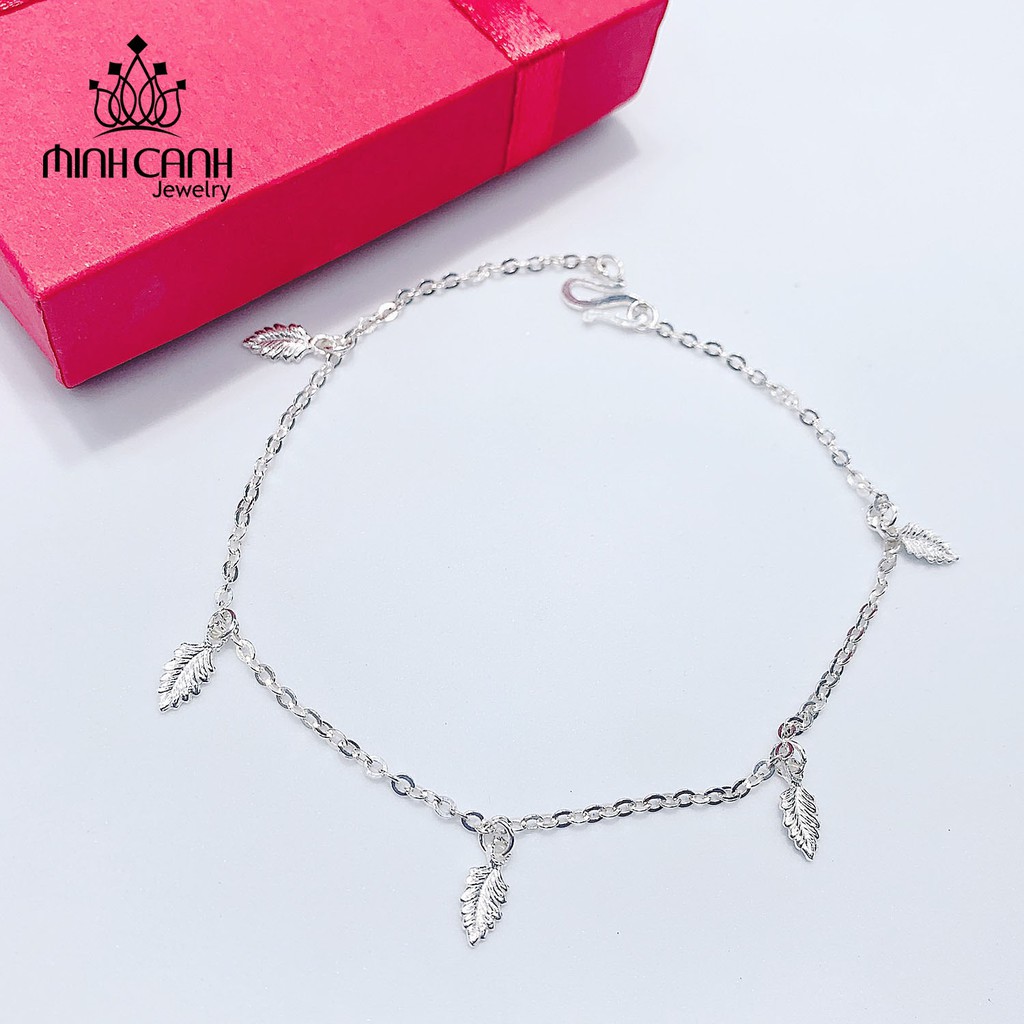 Lắc Chân Bạc Hình Chiếc Lá Độc Đáo - Minh Canh Jewelry