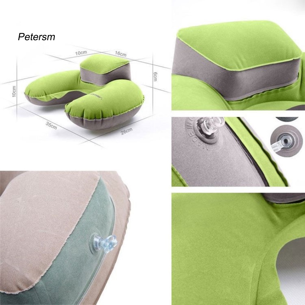 Gối Cổ Bơm Hơi Hình Chữ U Mềm Mại