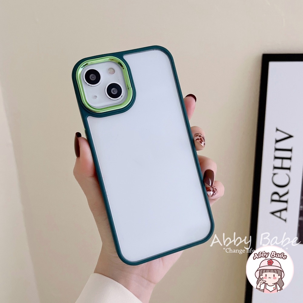 Ốp Điện Thoại Acrylic Trong Suốt Mạ Màu Sang Trọng Chống Mồ Hôi Cho Iphone 11 7Plus 13 12 11 Pro Max X XS 12 13 XR