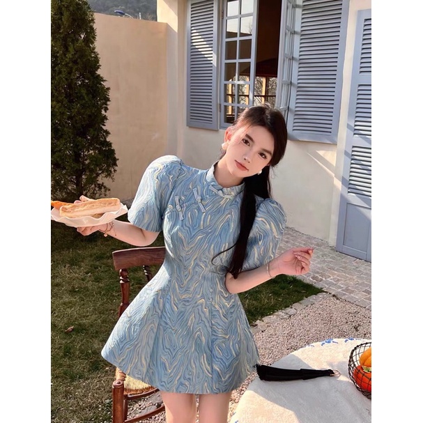 ✨💕Đầm xoè cổ kiểu thượng hải