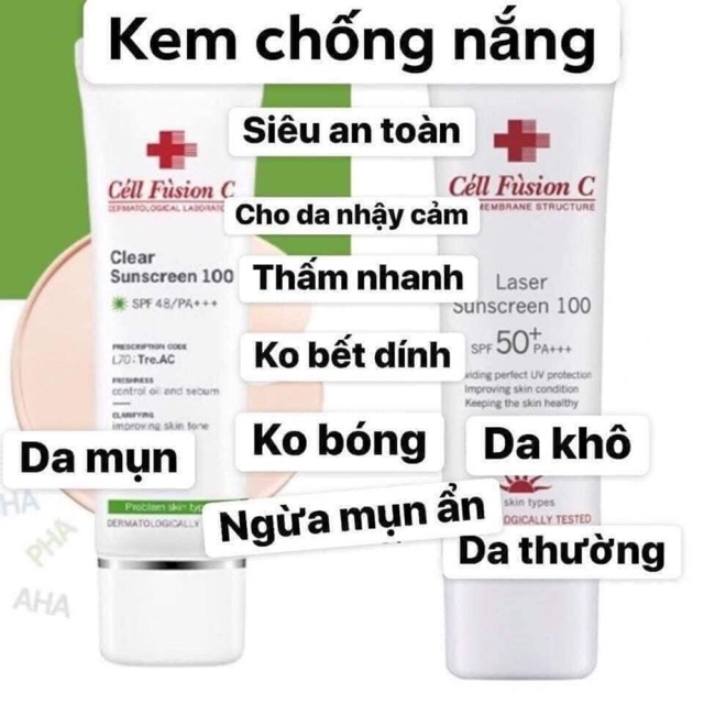 KEM CHỐNG NẮNG  #CELL #FUSION #C   CHUẨN HÀN