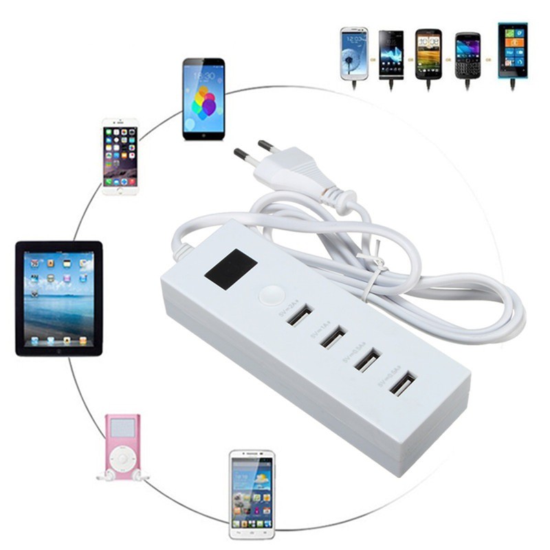 Hub usb chia cổng sạc dự phòng cho điện thoại sạc siêu nhanh với cổng sạc 2A - Hub Charger Station