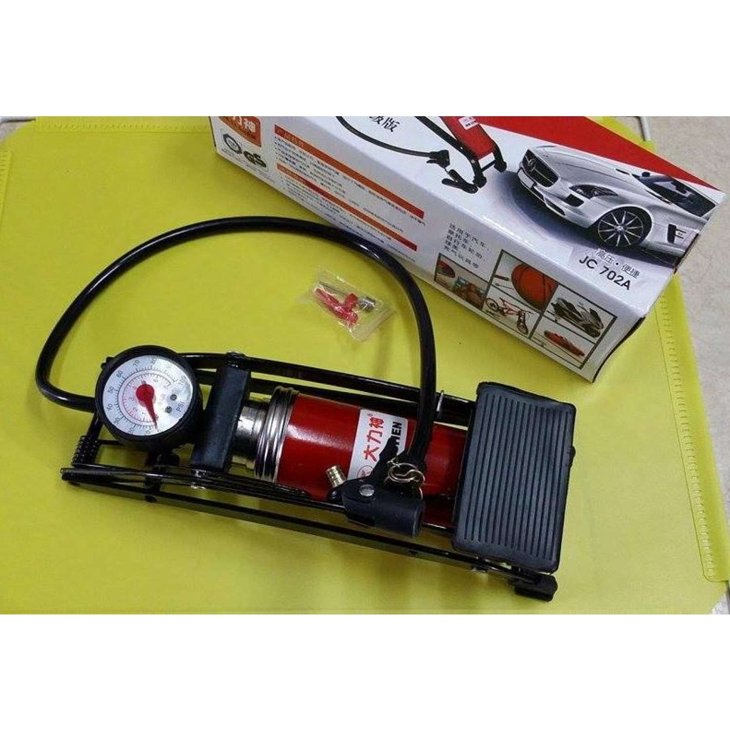Bơm hơi đạp chân mini cho ÔTÔ , xe máy, bơm bóng đa năng và tiện dụng