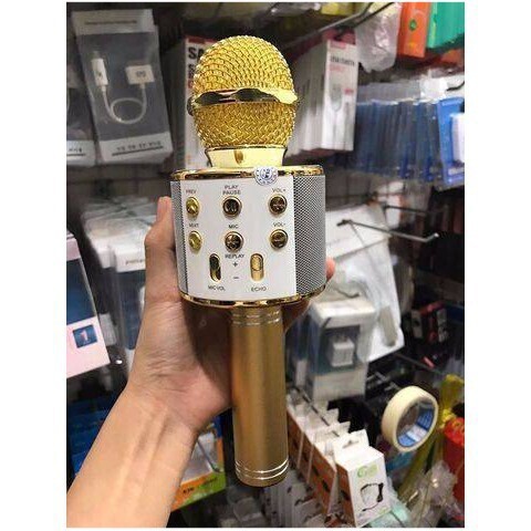 [Chính Hãng]Microphone hát Karaoke Kèm Loa WSTER WS-858  J MS_450