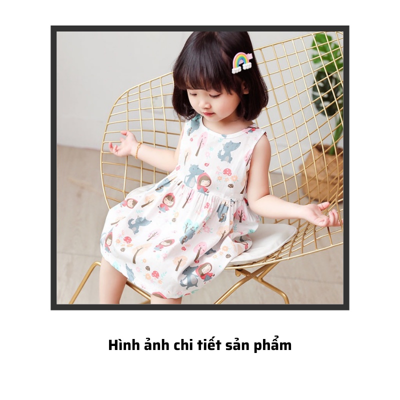 váy cho bé gái đầm trẻ em chất lụa đũi thoáng mát hàng quảng châu BADAYO S1686