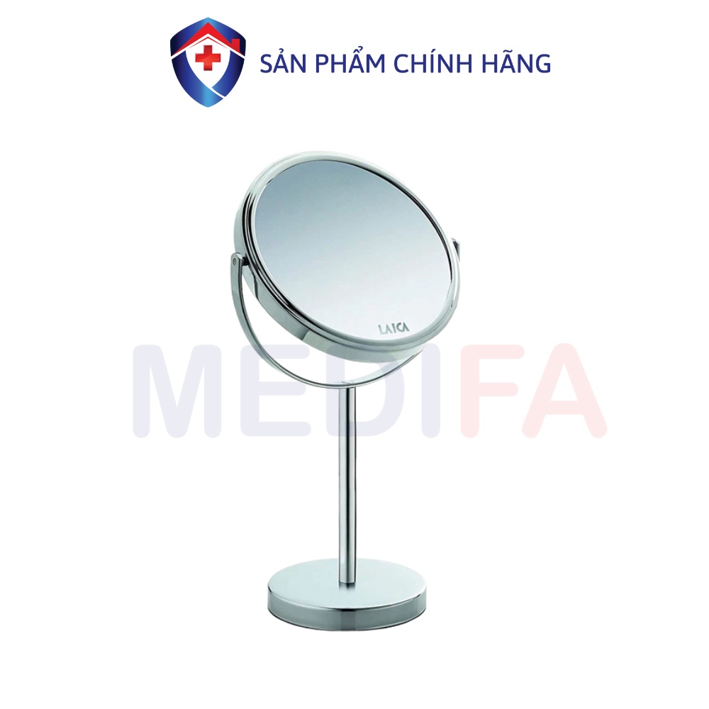 [CHÍNH HÃNG] Gương trang điểm Laica PC5003, thu phóng thông minh 1x hoặc 7x, chân đế chắc chắn, xoay 360 độ