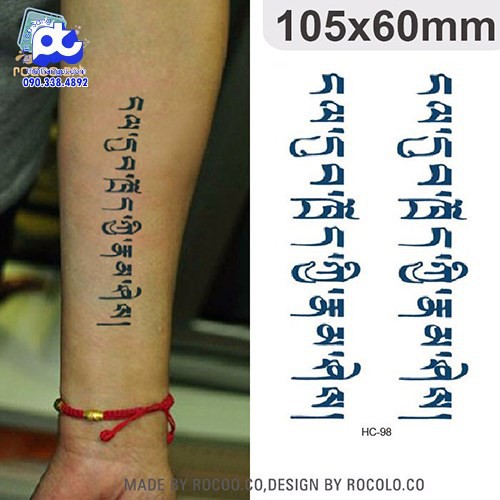 Hình Xăm Dán Tattoo Chữ Thái
