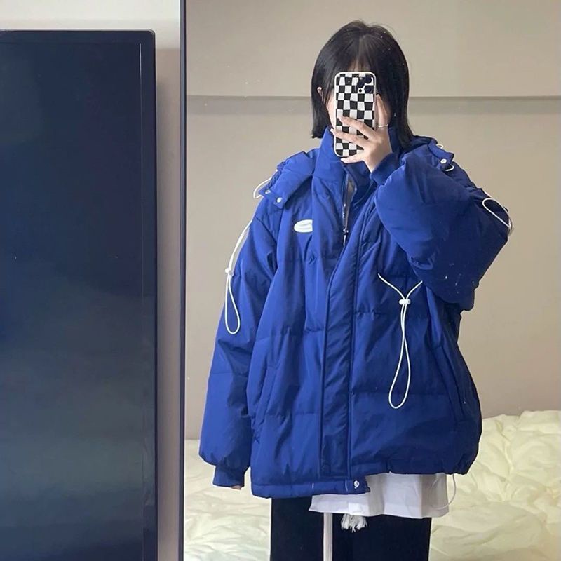 Áo Khoác Phao Đệm Cotton Dày Dáng Rộng Ngắn Phong Cách Hàn Quốc Thời Trang Mùa Đông Mới Cho Nữ