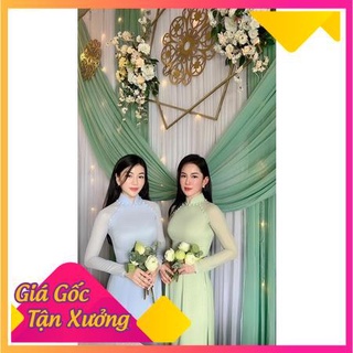 Áo dài chiffon 4 tà quần 2 lớp (áo dài may sẵn)