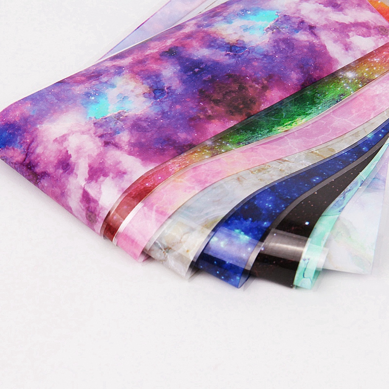 Nhãn dán móng tay họa tiết sơn cầu vồng bằng giấy chất lượng cao