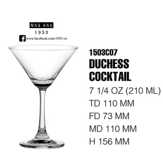 Bộ 06 ly rượu cocktail martini Ocean Duchess - 210ml