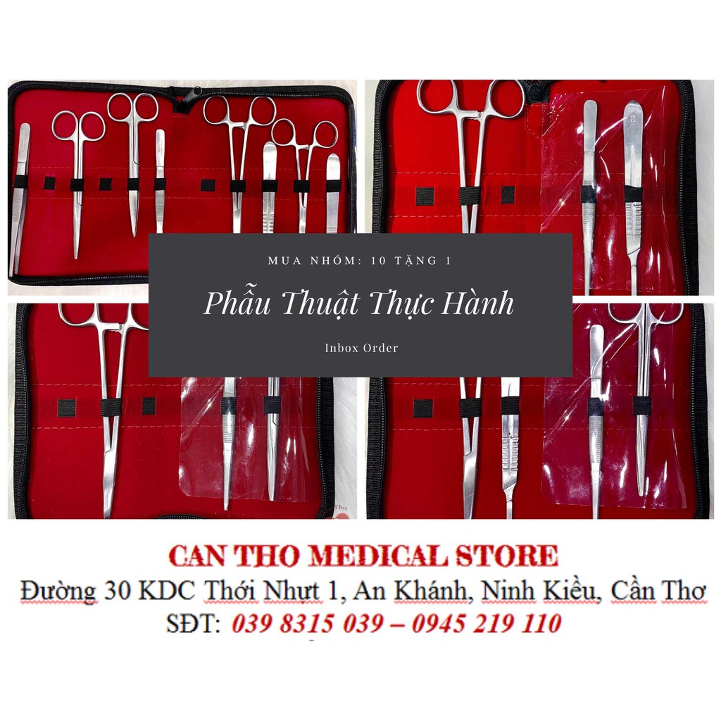 Dung cụ phẩu thuật dành cho bác sĩ - Bộ Tiểu Phẩu Y tế - Bộ Phẩu Thuật Thực Hành - Da mô hình thường
