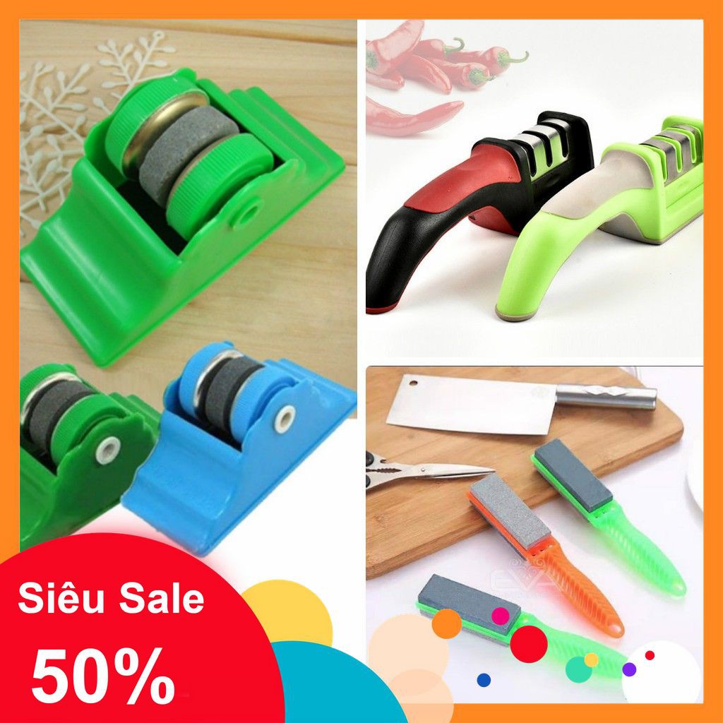 DỤNG CỤ MÀI DAO SR 2250 - 2 MẶT ĐÁ - CỤC XANH CÓ ĐẾ [SALE]