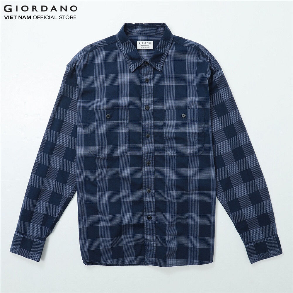 Áo Sơ Mi Nam Dài Tay Linen Shirt Giordano 01041008