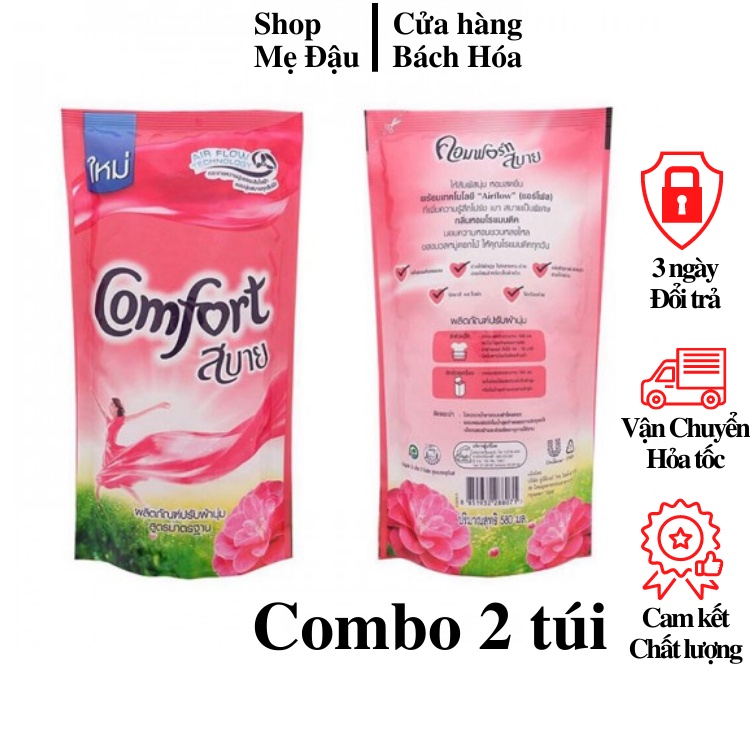 SALE Combo 2 túi nước Xả Vải Comfort 580ml Thái Lan ( giao màu ngẫu nhiên) (Siêu HOT)