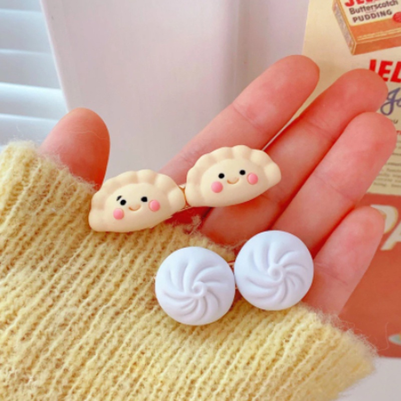1 Kẹp Tóc Hình Bánh Bao Hoạt Hình Sáng Tạo Dễ Thương Dành Cho Bé Gái