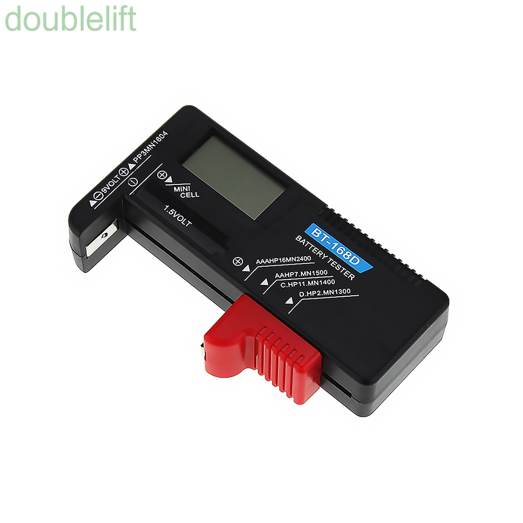 Thiết bị kiểm tra pin 9V/1.5V/AAA/AA/C/D kỹ thuật số có nút bấm tiện lợi