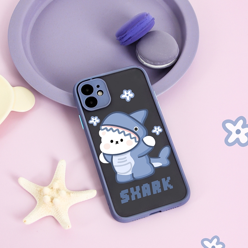 Ốp lưng iphone nhám gấu shark 5/5s/6/6plus/6s/6splus/7/7plus/8/8plus/x/xr/xs/11/12/pro/max/plus/promax - Awifi Case U5-1