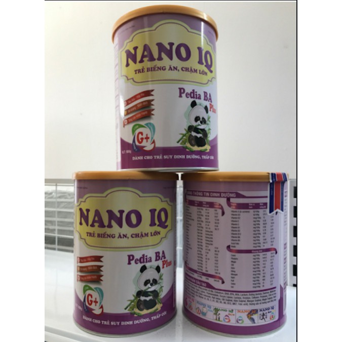 Sữa Bột Nano IQ Pedia Ba Plus 400-900g (Dành cho trẻ từ 1-10 tuổi)