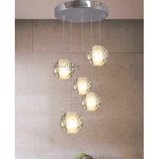 ĐÈN THẢ - Đèn Thả Trần GIỌT NƯỚC PHA LÊ - 1 Bóng