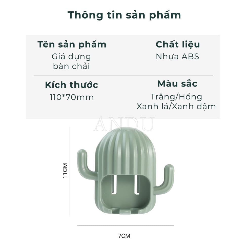 Giá Treo Bàn Chải Đánh Răng Dụng Cụ Để Đựng Bàn Chải Đánh Răng Hình Cây Xương Rồng