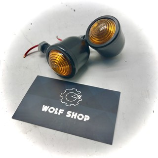 Xi Nhan Trứng Cút Nhôm Bóng Halogen Độ Tracker , Cafe Racer , Custom Classic