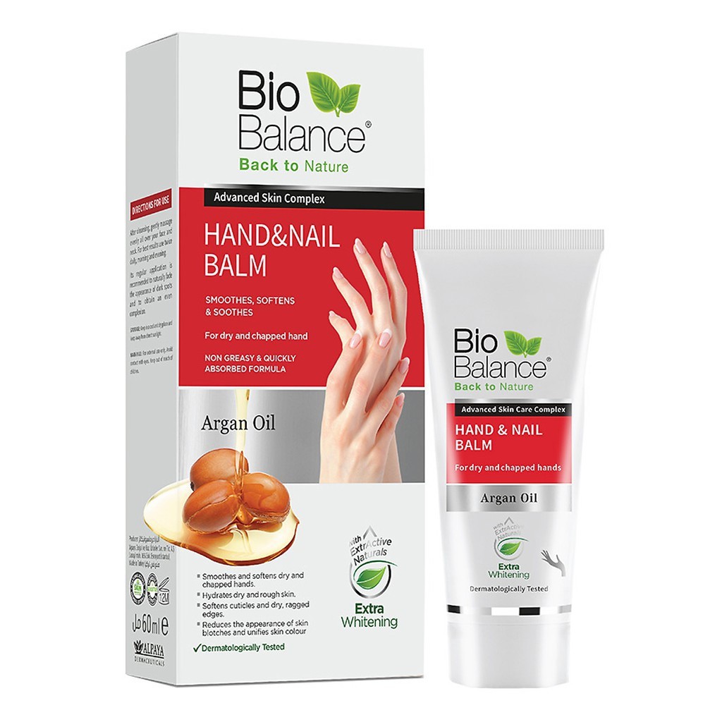 Kem Dưỡng Bàn Tay & Móng Tinh Dầu Argan Bio Balance 60ml [ BIOBALANCE ]