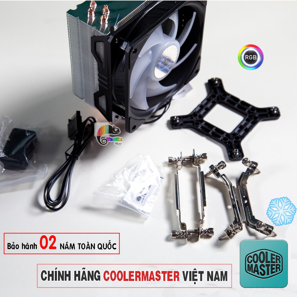 Tản nhiệt khí CPU Cooler Master 212 ARGB I Hàng Chính Hãng, BH 24 Tháng I Fan CPU CM 212 ARGB LED I RR-2V2L-18PA-R1