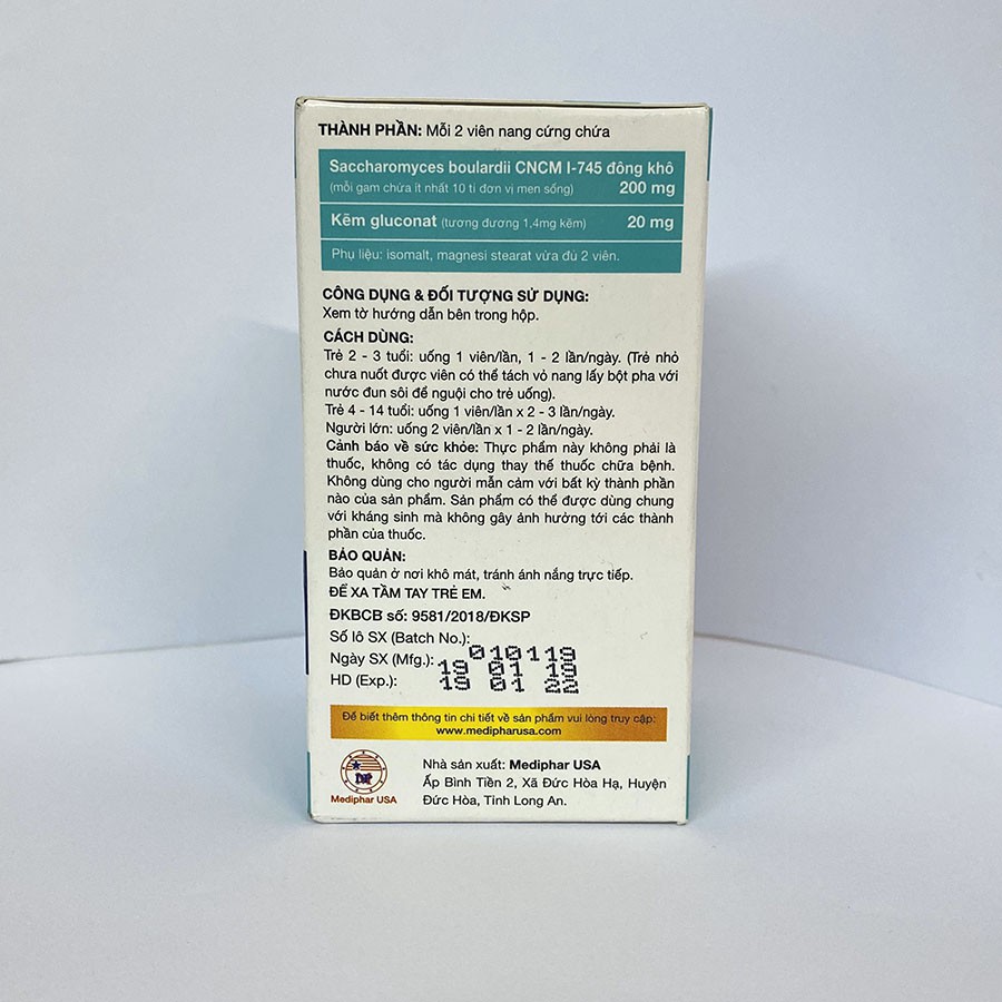 Men Sachaces- Viên nang bổ sung lợi khuẩn hỗ trợ giúp duy trì hệ vi sinh đường ruột
