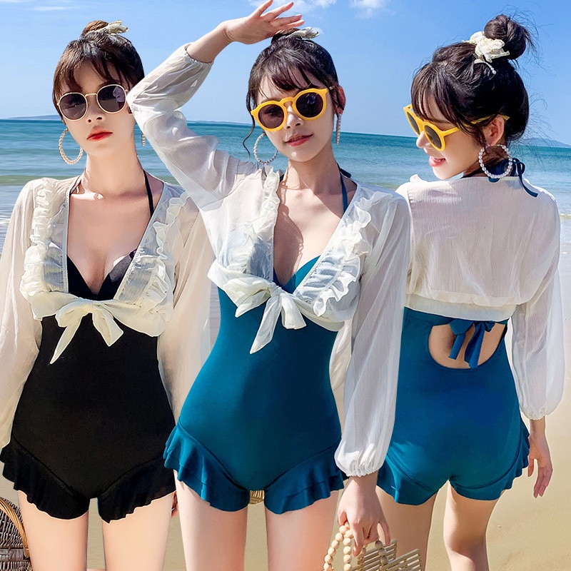 (Kèm Khoác) Bikini, Đồ Bơi 1 Mảnh Kín Đáo Có Khoác Ngoài #028284
