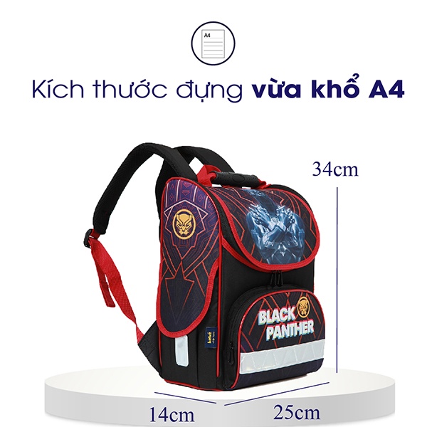 Balo chống gù Tiger Family Nature Quest Black Panther, balo học sinh cho bé trai từ 16 - 25kg