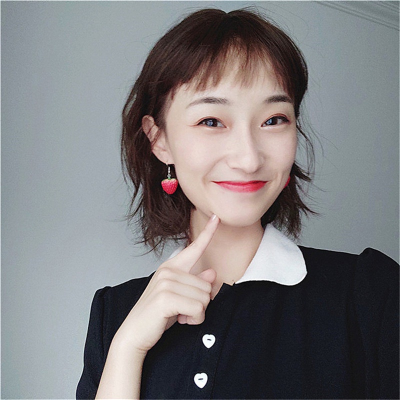 1 Cặp Bông Tai Hình Trái Dâu Sáng Tạo