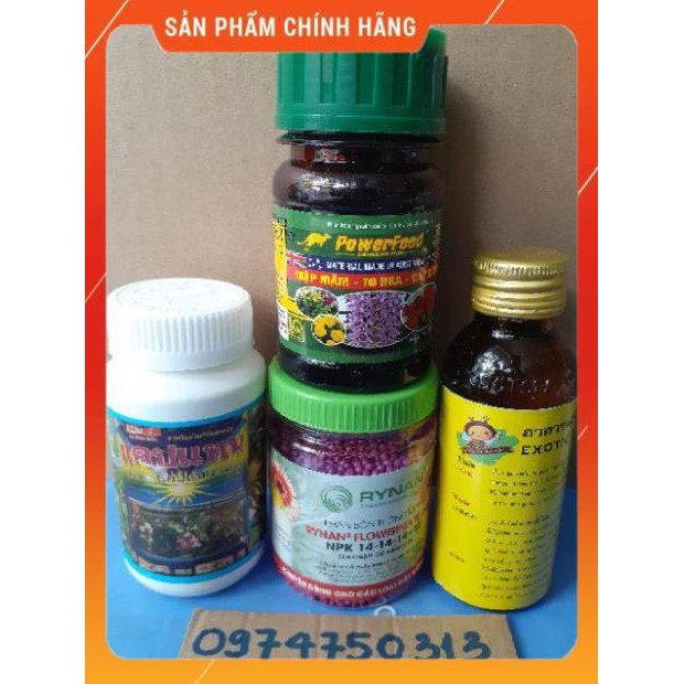 Combo bộ 4 loại phân thuốc chăm lan